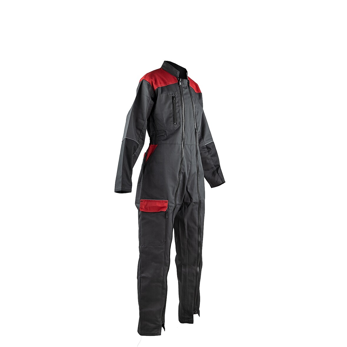 Combinaison De Travail Enfant Elfe - Gris Sombre/Noir/Rouge 14 Ans