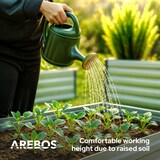 thumbnail of AREBOS Letto rialzato in metallo 180x90x79 cm Letto da giardino Letto per verdure