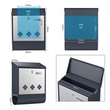 thumbnail of Helloshop26 - Boite aux lettres design porte-journaux design boîte postale murale gris 16_0000110