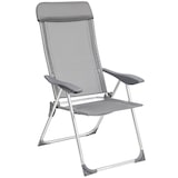thumbnail of tectake Lot de 4 chaises de jardin en aluminium avec nuque rembourrée - gris - 402181