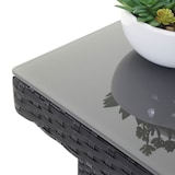 thumbnail of Poly rotan set Halden, tuinmeubelen balkonset zitset ~ antraciet, kussens crème