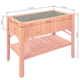 thumbnail of tectake Potager sur pied avec étagère de rangement 119 x 57 x 90 cm 119 x 57 x 90 cm Marron