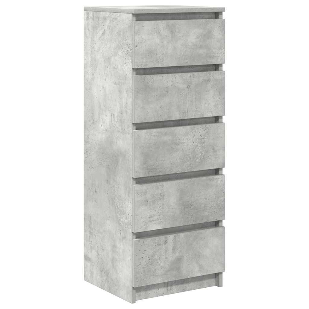 vidaXL Sideboard mit Schubladen Betongrau 37,5x35x99 cm Holzwerkstoff