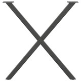 thumbnail of vidaXL Esstischbeine X-Form 2 Stk. Anthrazit 80x(72-73) cm Stahl
