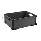 thumbnail of Tarrington House Contenitore senza coperchio, plastica, 44 x 35 x 16 cm, capacità 19 L, materiale riciclabile, impilabile, nero antracite, 1 unità