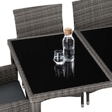 thumbnail of tectake Conjunto de ratán y aluminio MENORCA  gris - 403084