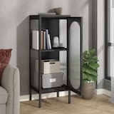 thumbnail of vidaXL Sideboard Schwarz 40x35x105 cm Glas und Stahl
