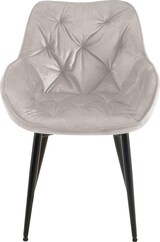 thumbnail of DELUKE® Esszimmerstuhl VIVI - Grau Samt, Metall 83x58x62cm Strapazierfähiger & pflegeleichter Bezug Esszimmerstühle Stuhl Esszimmer Küchenstühle