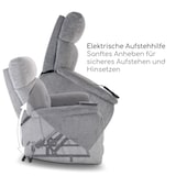 thumbnail of Fernsehsessel Aufstehhilfe, XXL-Relaxsessel, Liegefunktion, 200 kg Belastbarkeit, XXL-Sessel , Schlaffunktion, Mikrofaser, Dunkelgrau, Raburg Samson