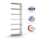 thumbnail of PROREGAL Fachbodenregal Stecksystem | Anbauregal | HxBxT 300x100x30cm | 7 Ebenen | Fachlast 220 kg | Einseitig nutzbar | Verzinkt