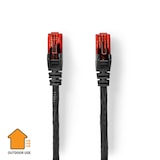 thumbnail of Nedis CAT6-Netzwerkkabel - RJ45 Stecker - RJ45 Stecker - U/UTP - 50.0 m - Aussenbereich - Rund - PE - Schwarz - Label