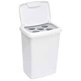 thumbnail of Vlamdovende papierbak 110 ltr - aluminiumgrijs, zwart