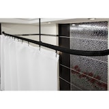 thumbnail of Duschvorhangschiene barrierefrei schwarz Duschvorhangstange - Bequemes durchschieben des Vorhangs