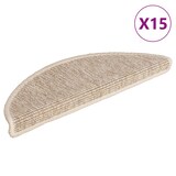 thumbnail of vidaXL Selbstklebende Treppenmatten 15 Stk. 56x17x3 cm Hellbeige