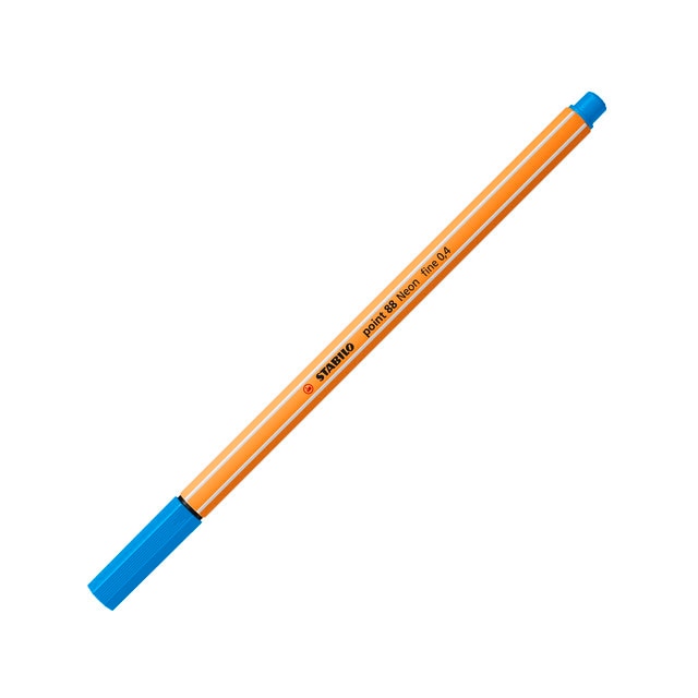 STABILO stylo-feutre pointe fine point 88 bleu fluo