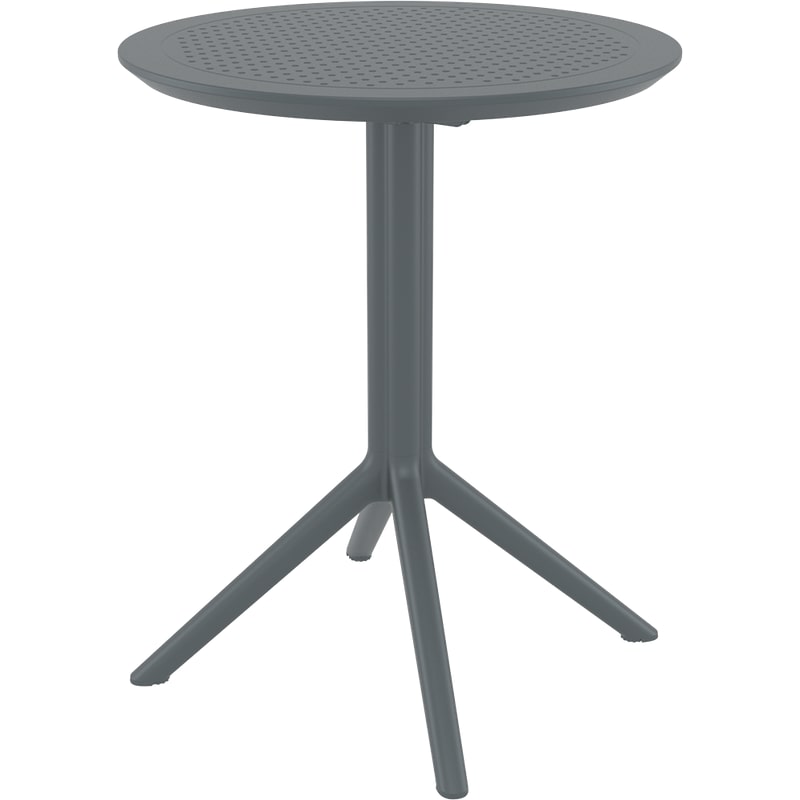 Lot de 2 tables d’extérieur rondes pliantes de 60 cm Sky Table Gris foncé