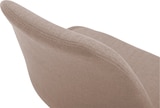 thumbnail of Décoshop26 - Esszimmerstuhl x1 drehbar höhenverstellbar mit taupefarbenem Stoffbezug und schwarzem Metallfuß in Trompetenform 10_0003773