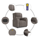 thumbnail of vidaXL Massagesessel Taupe Stoff