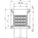 thumbnail of SCHROFF 19" / scaffale rack, estensibile, accorciabile di 100 mm - 19 "FA AUS 2HE C=500 RED 7021