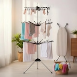 thumbnail of Tendedero Plegable con Soporte COSHANO portati, 3 Alturas en Acero, para Interior y Exterior