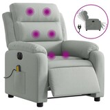 thumbnail of vidaXL Massagesessel Elektrisch Hellgrau Samt