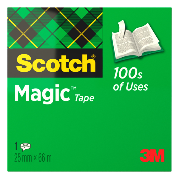 3M Scotch Klebefilm Magic 810, unsichtbar, 25 mm x 66 m