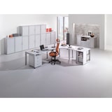 thumbnail of bümö Schreibtisch Schrank in grau, Container Schrank Büro für Ordner & Co. - Anstell-Container Schreibtisch, Schreibtisch Kommode, Büro Schrank