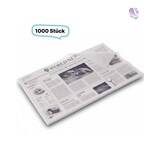 thumbnail of Einschlagpapier aus Pergament-Ersatzpapier im Newspaper-Design 1/4 Bogen 50 x 37,5 cm – fettresistent, nassfest, weiß oder braun: Farbe - Weiß