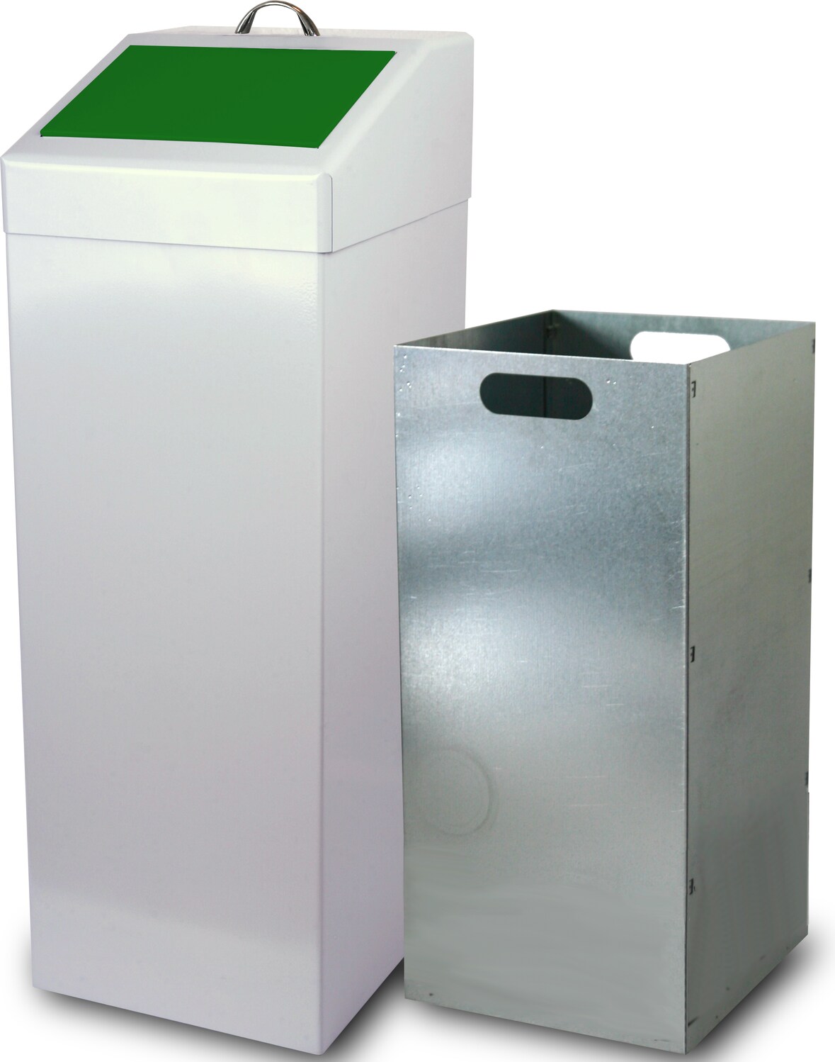 Wertstoffsammler 87 ltr., HxBxT: 90x34x38cm, grün, inkl. Innenbehälter 87 ltr. (Abfalleimer, Abfallbehälter, Mülleimer)