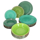 thumbnail of 18tlg. Tellerset Green für 6 Personen in verschiedenen Grün-Tönen