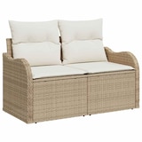 thumbnail of vidaXL Garten-Sofa-Set mit Kissen 8 pcs Beige und Weiß Poly Rattan