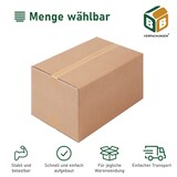 thumbnail of 40 x Faltkarton (585 x 385 x 275/175 mm) stabil 2-wellig Versandkarton Päckchen DHL Hermes Schachtel Box Paket braun BB-Verpackungen