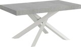 thumbnail of Ausziehbarer Tisch 160/264x90 cm Volantis Beton weiße Beine