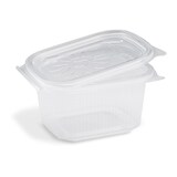 thumbnail of 50x Feinkostbecher mit fixem Deckel Ripboxx Tiny klar PP 127x108x63mm 375ml
