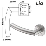 thumbnail of Türgriff Edelstahl Türgarnitur Türdrücker Türbeschlag Türklinke Innentür Bad WC LIA WC Garnitur-SET