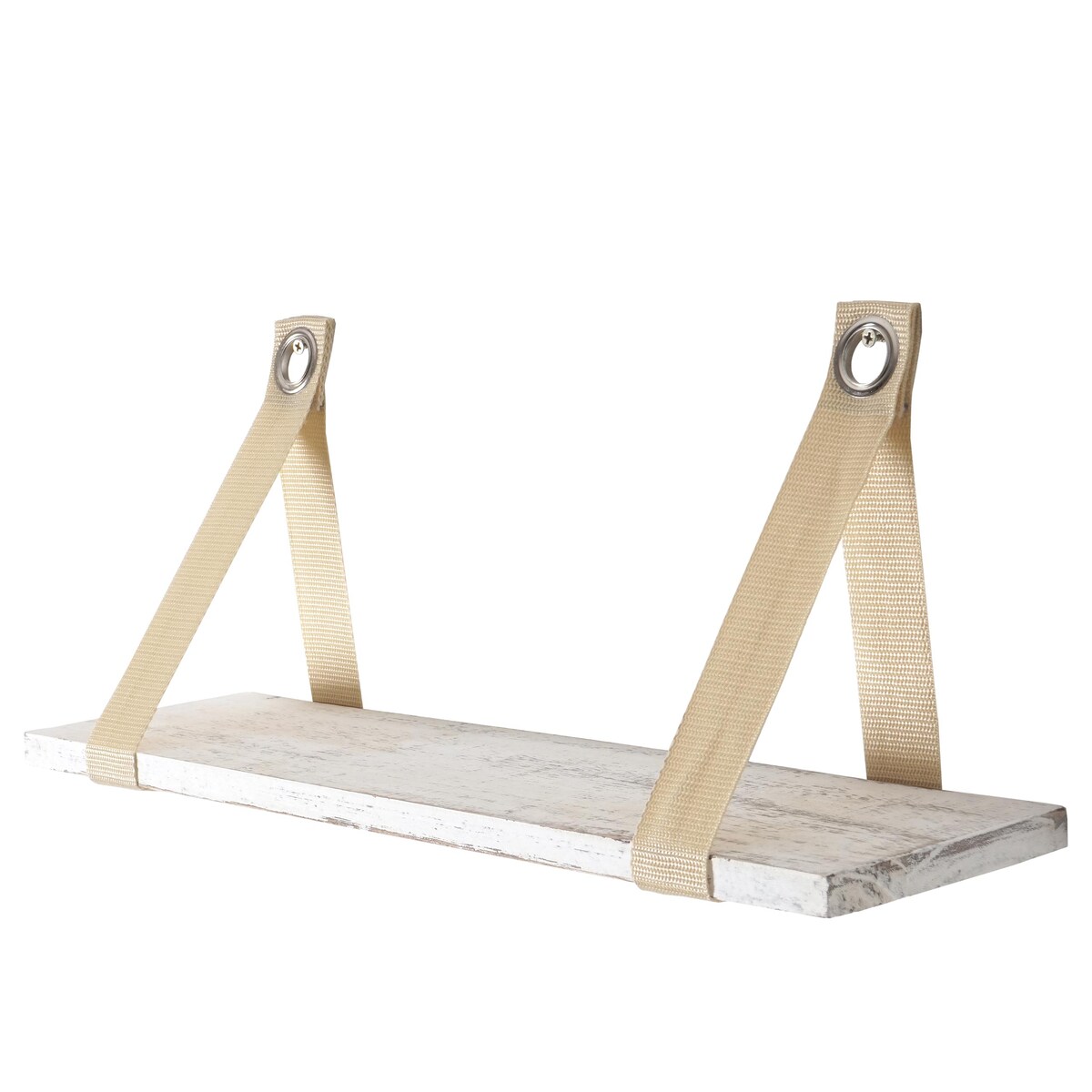 BERLINLODGE Wandregal | HxBxT 21x50x13cm | Hängeregal Regal | Shabby-Look | Vintage | Weiß