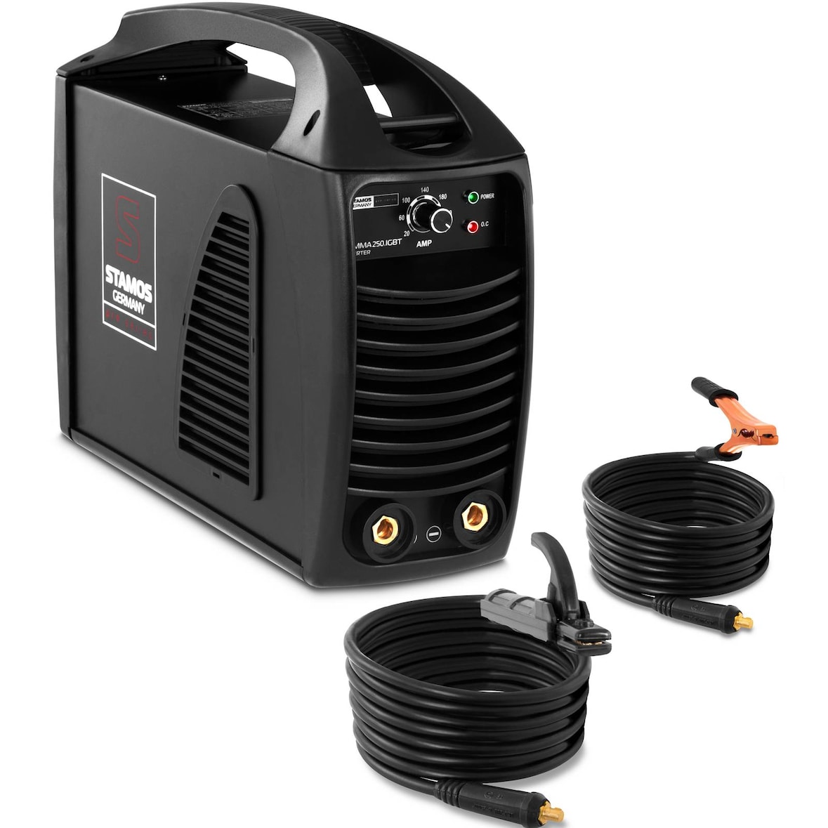 Stamos Pro Series - Stamos Poste à Souder à l'Arc S-MMA 250.IGBT (E-Hand/MMA, PRO Series câble 8 m, 250A/230V, Hot Start, ventilateurs puissants)