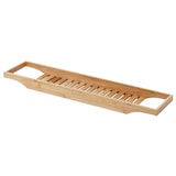 thumbnail of Badewannenauflage HWC-B73, Badewannenablage Wannenbrücke Wannenauflage Badewannenbrett Badewannenregal, Bambus 5x67x15cm