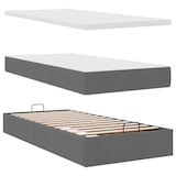 thumbnail of vidaXL Ottoman-Bett mit Matratzen Dunkelgrau 200x200 cm Stoff
