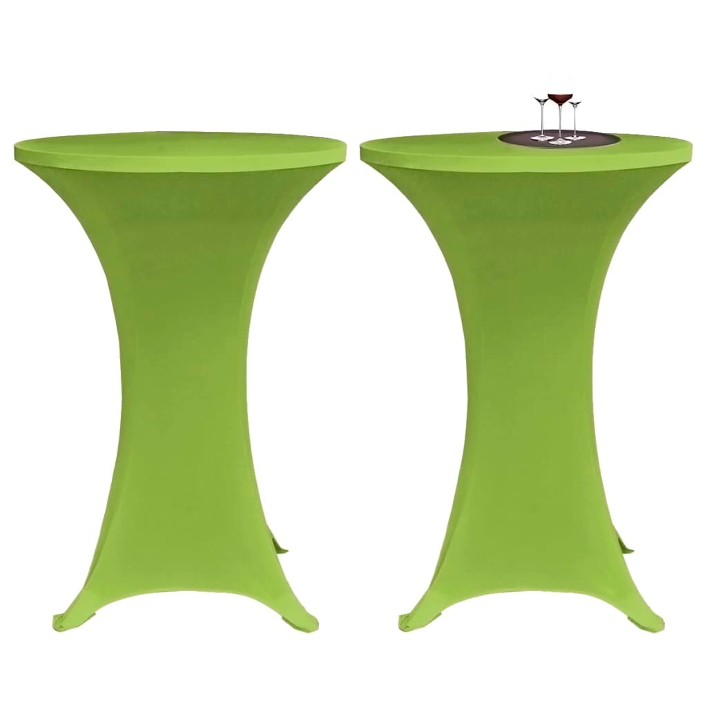 Tischhussen für Stehtische 2er Set AMAU Stretchhusse Ø60 cm grün | Hussen elastisch Stehtischhusse Stehtisch-Abdeckung