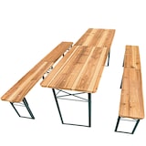 thumbnail of tectake Table de jardin pliante RALF 220 x 50,5 x 77,5 cm avec bancs - marron - 402189