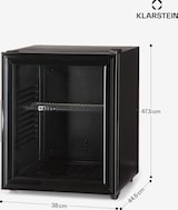 thumbnail of Brooklyn 30 Mini-Kühlschrank Glastür LED Ablage Schwarz