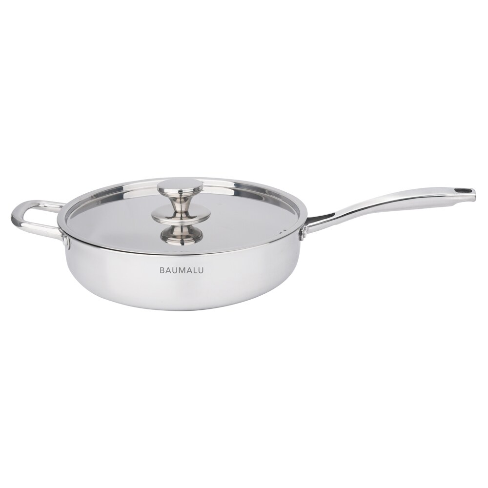 Sauteuse avec couvercle Tripli 28 cm -  Argent / Métallique Rond Acier Inoxydable (inox  Baumalu 54.00x28.00 cm