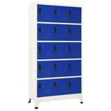 thumbnail of vidaXL Lockerkast 90x40x180 cm staal grijs en blauw
