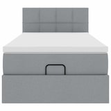 thumbnail of vidaXL Ottoman-Bett mit Matratze & LEDs Hellgrau 90x190 cm Stoff