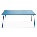thumbnail of Ensemble table de terrasse et 8 chaises en métal bleu pacific  - Oviala