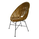 thumbnail of SIT Möbel Stuhl | runde Sitzschale Rattan natur | Gestell Metall schwarz | B 70 x T 63 x H 88 cm | 05348-01 | Serie RATTAN
