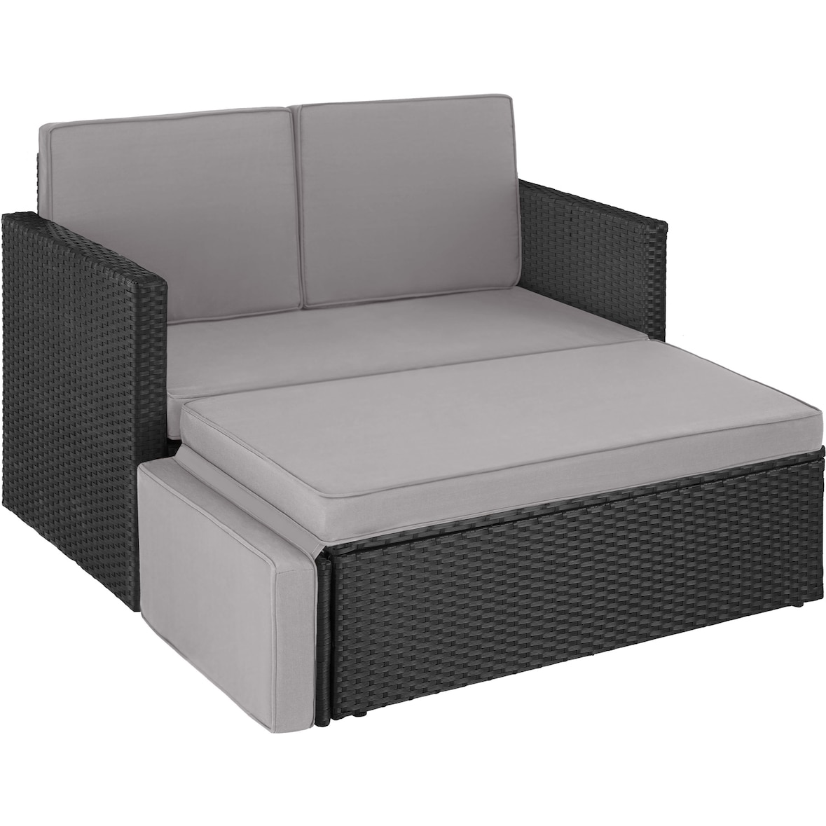 tectake Canapé de jardin CORFOU modulable - noir/gris - 405081