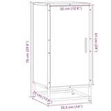thumbnail of vidaXL Sideboard Grau Sonoma 35,5x35x76 cm Holzwerkstoff und Metall
