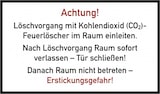 thumbnail of Löschvorgang mit CO2-Feuerlöscher im Raum, PVC-U selbstklebend, 250x150 mm